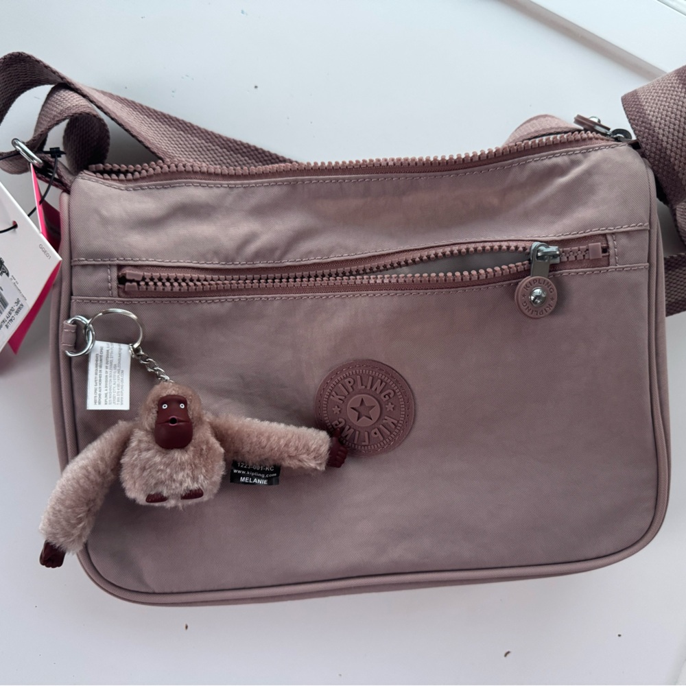 NWOT Kipling Dusty Taupe Messenger Bag